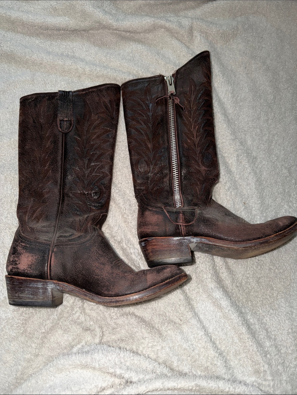 Old Gringo Brown Leather Boot Soles with Branded Heels